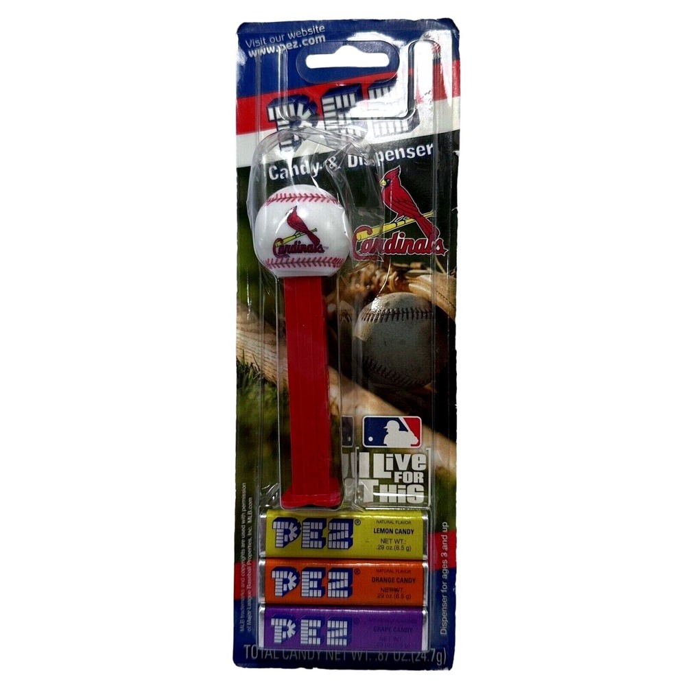 St Louis Cardinals PEZโ Candy Dispenser Baseball MLB Fan Collectible New